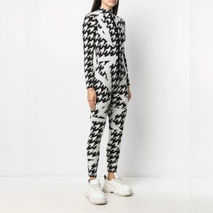 NWT Perfect Moment Houndstooth Star Merino Wool Jumpsuit Size Small